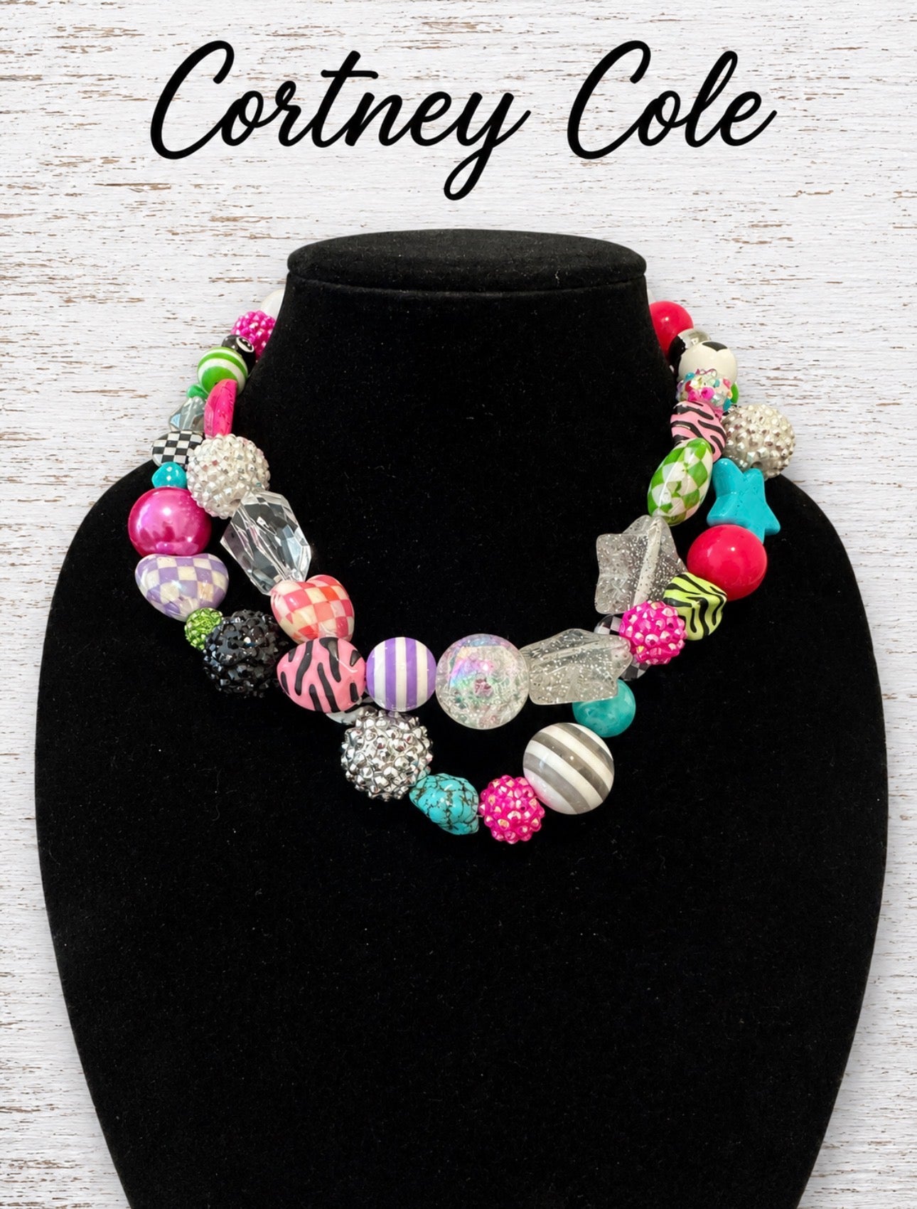 Double Strand Multi Bead Dopamine Necklace