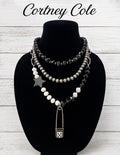Dice & Star triple strand necklace